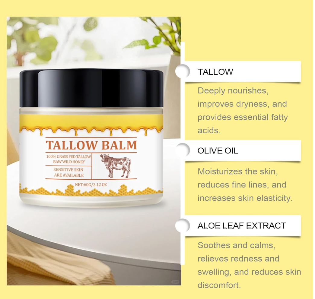 Beef Tallow and Honey Balm Moisturiser