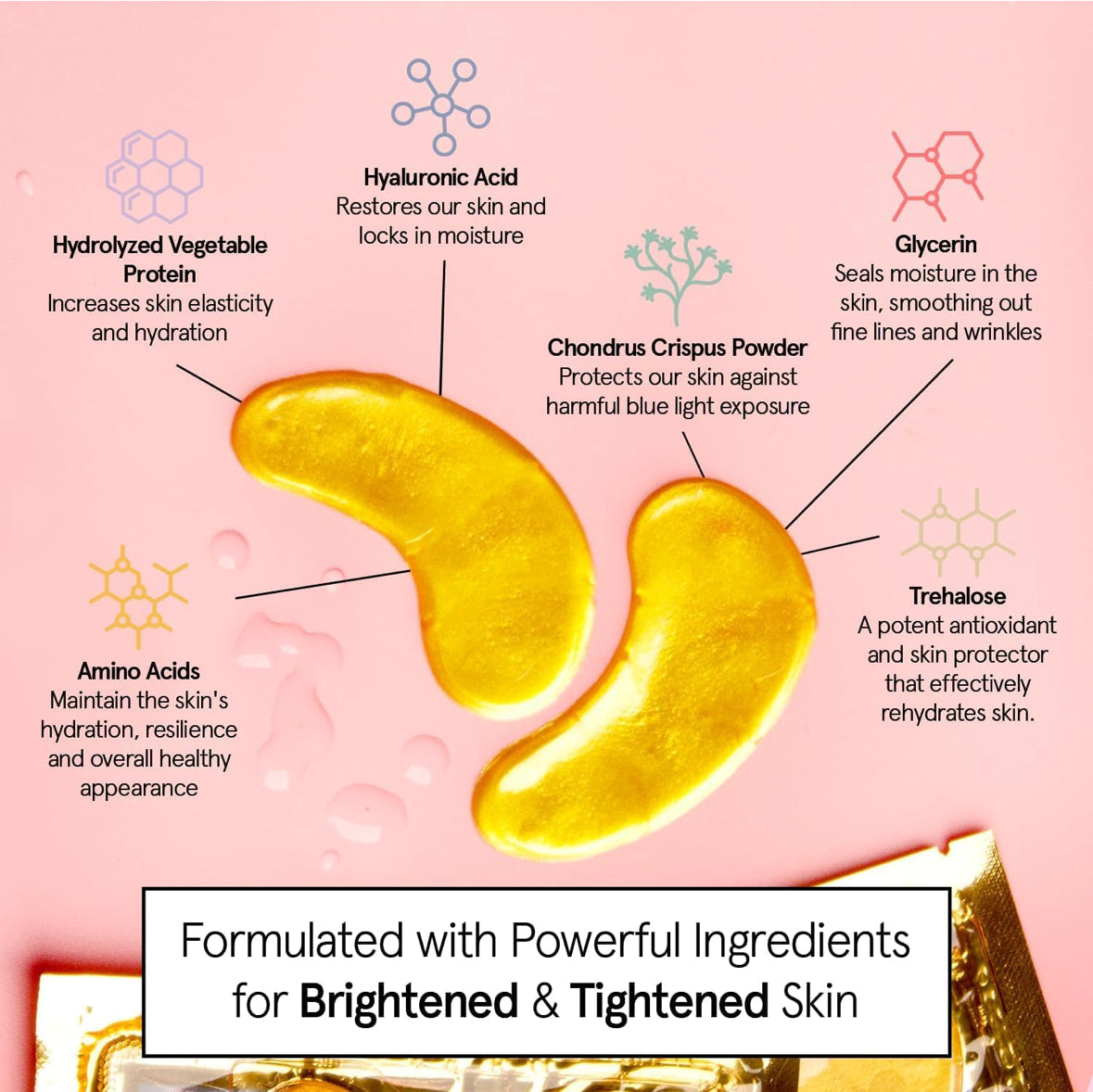 Gold Gel Crystal Collagen Eye Pads
