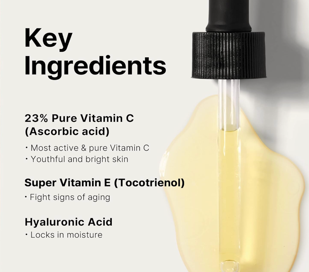 Pure Vitamin C Serum with Vitamin E & Hyaluronic Acid